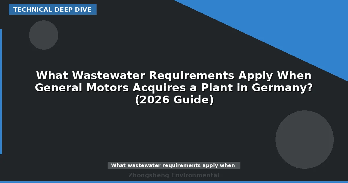 What Wastewater Requirements Apply When General Motors Acquires a Plant in Germany? (2026 Guide)