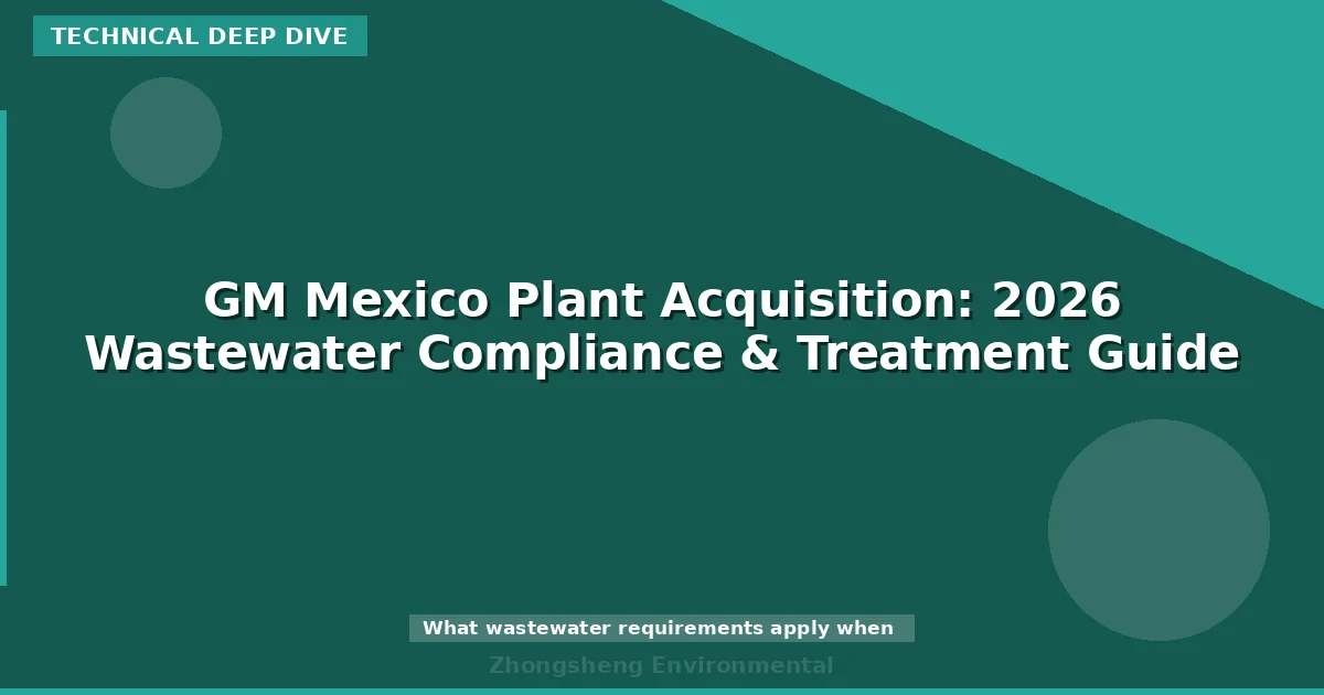 GM Mexico Plant Acquisition: 2026 Wastewater Compliance & Treatment Guide