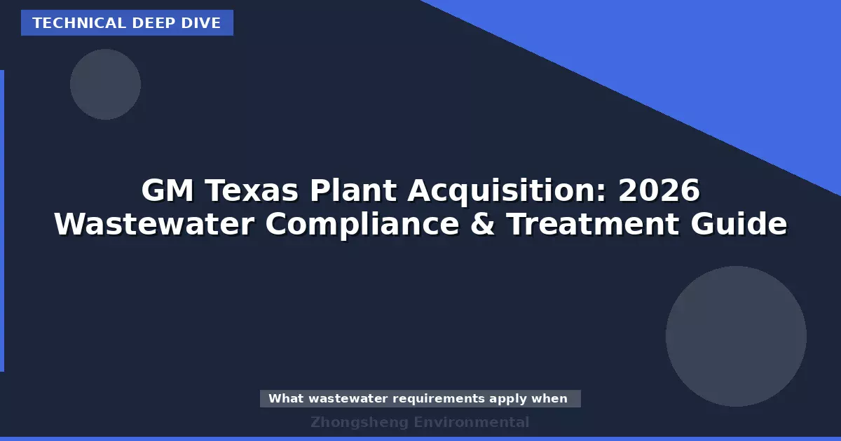 GM Texas Plant Acquisition: 2026 Wastewater Compliance & Treatment Guide