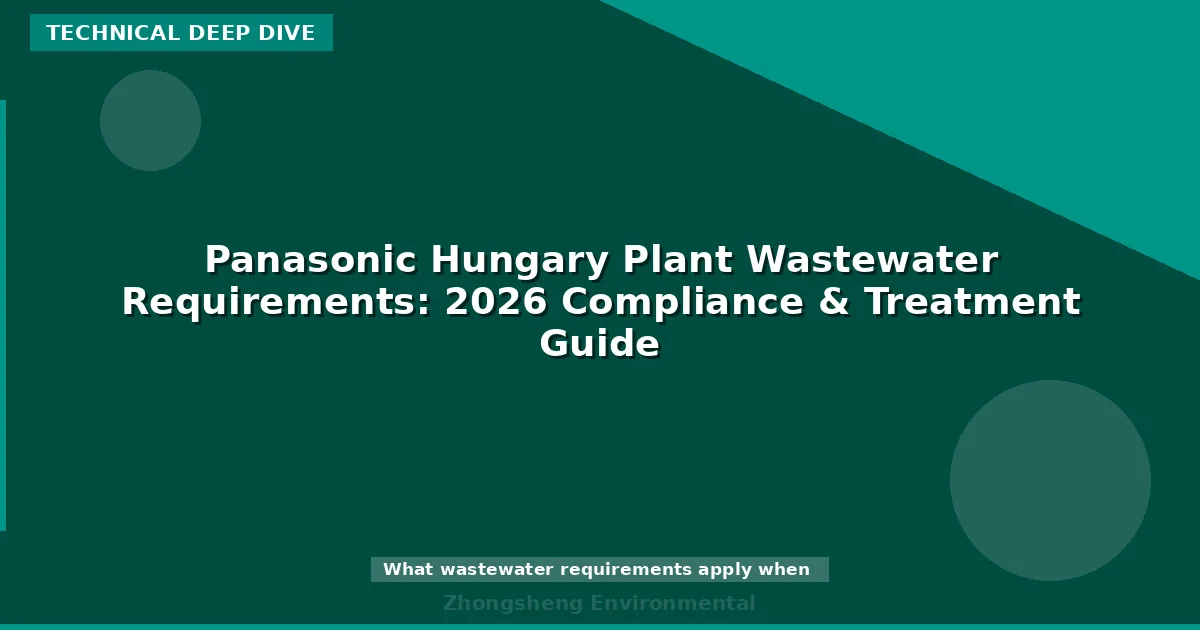 Panasonic Hungary Plant Wastewater Requirements: 2026 Compliance & Treatment Guide