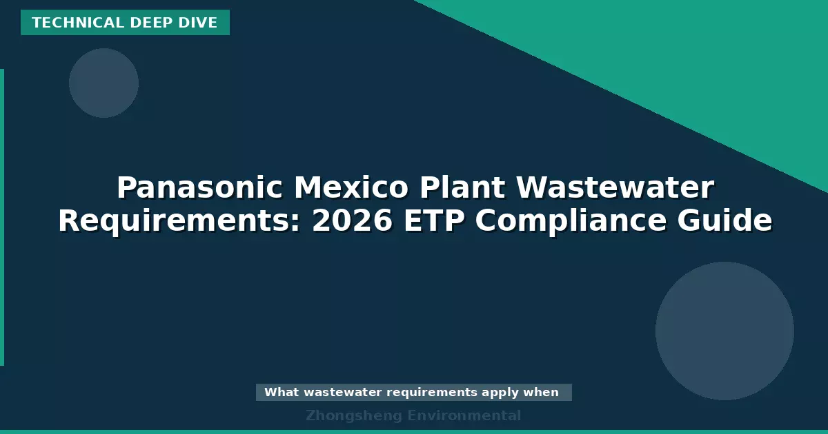 Panasonic Mexico Plant Wastewater Requirements: 2026 ETP Compliance Guide