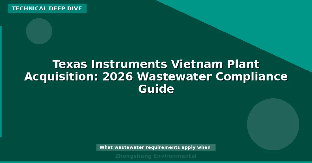 Texas Instruments Vietnam Plant Acquisition: 2026 Wastewater Compliance Guide