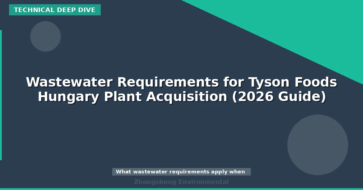 Wastewater Requirements for Tyson Foods Hungary Plant Acquisition (2026 Guide)