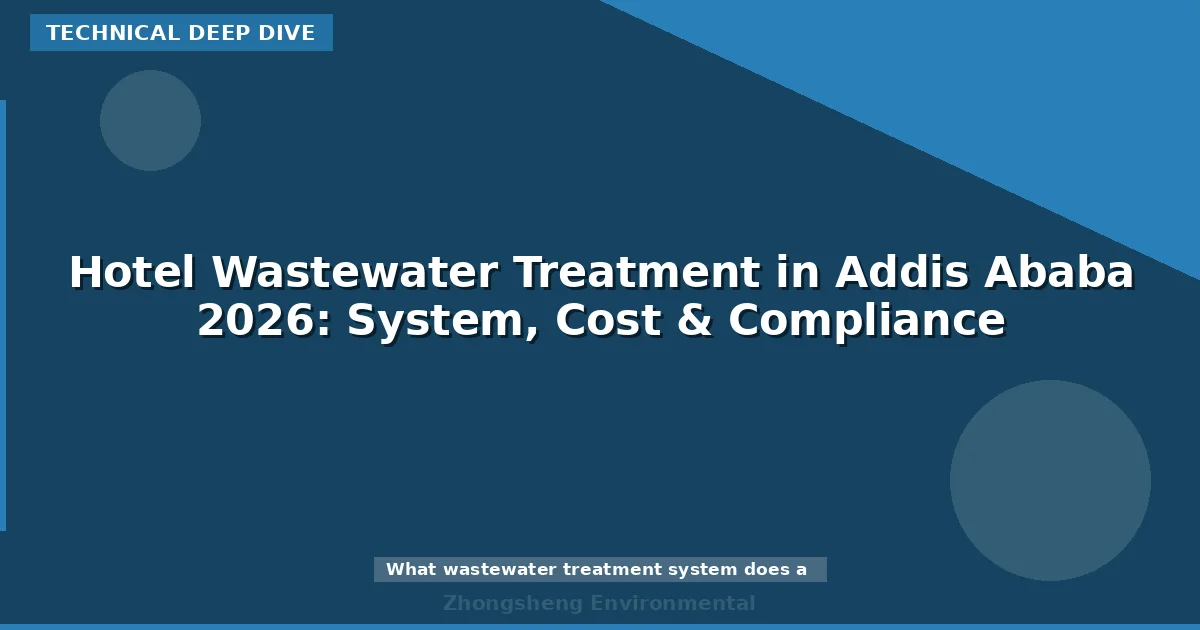 Hotel Wastewater Treatment in Addis Ababa 2026: System, Cost & Compliance