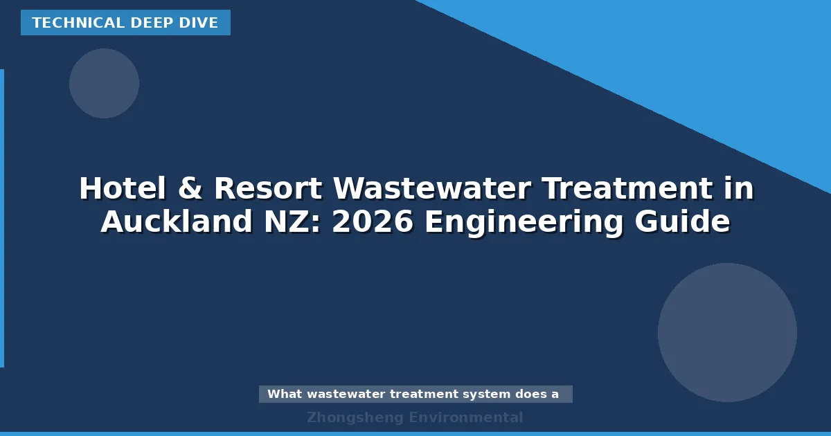 Hotel & Resort Wastewater Treatment in Auckland NZ: 2026 Engineering Guide