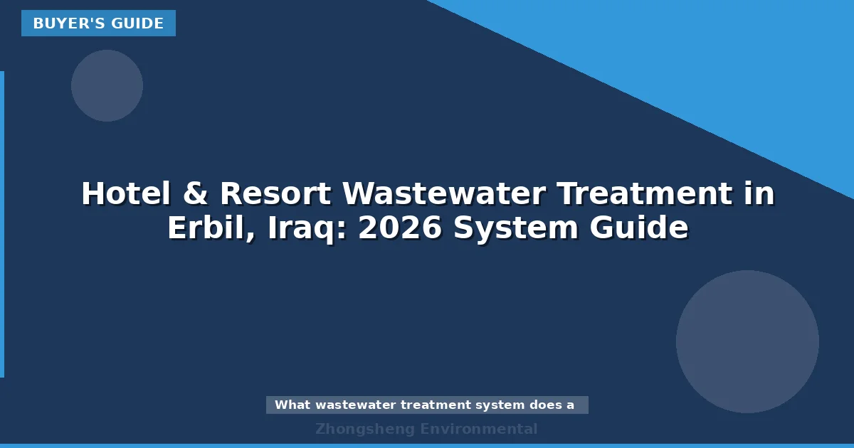 Hotel & Resort Wastewater Treatment in Erbil, Iraq: 2026 System Guide