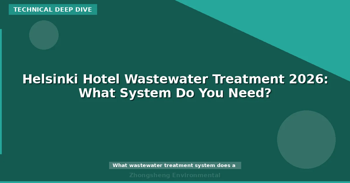 Helsinki Hotel Wastewater Treatment 2026: What System Do You Need?