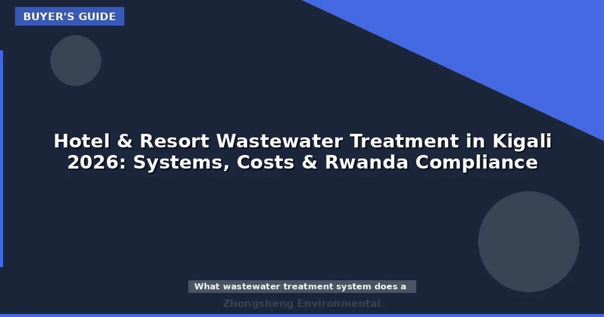 Hotel & Resort Wastewater Treatment in Kigali 2026: Systems, Costs & Rwanda Compliance