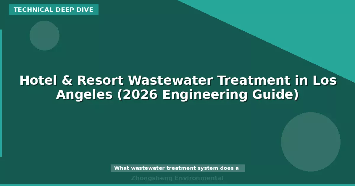 Hotel & Resort Wastewater Treatment in Los Angeles (2026 Engineering Guide)
