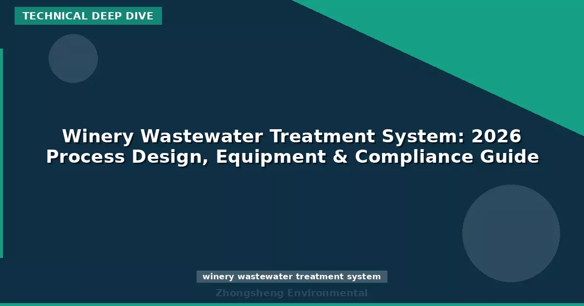 Winery Wastewater Treatment System: 2026 Process Design, Equipment & Compliance Guide