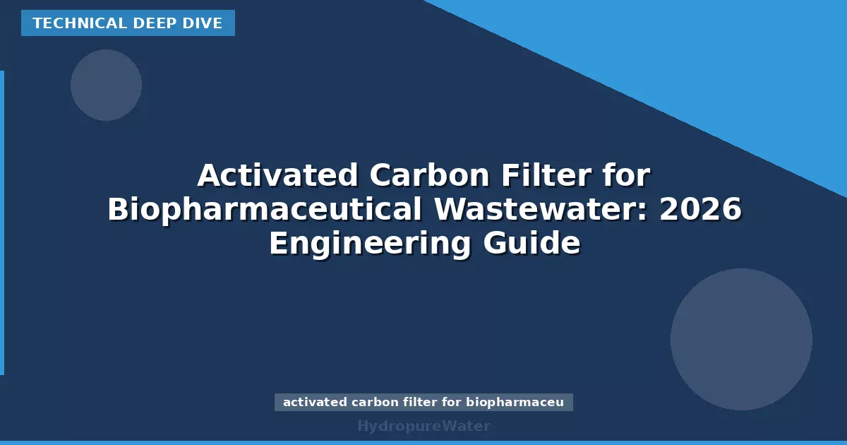 Activated Carbon Filter for Biopharmaceutical Wastewater: 2026 Engineering Guide