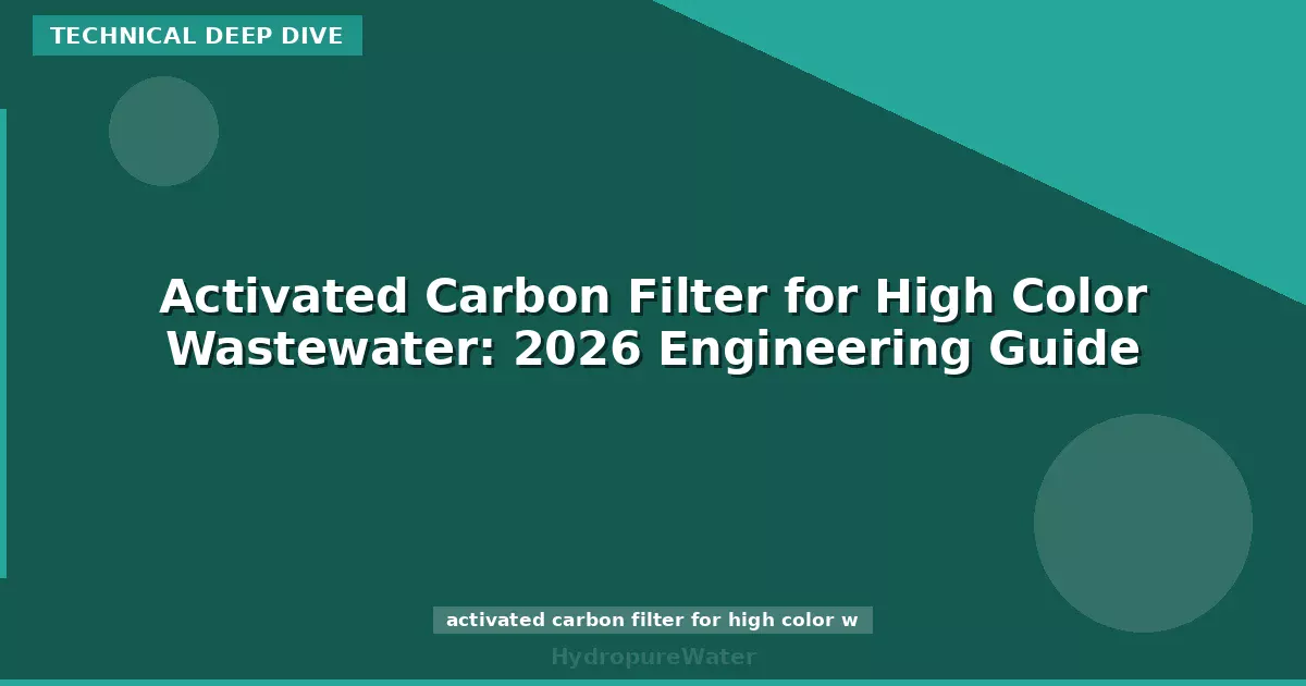 Activated Carbon Filter for High Color Wastewater: 2026 Engineering Guide
