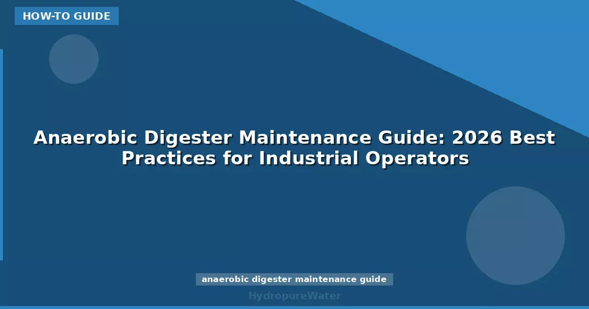 Anaerobic Digester Maintenance Guide: 2026 Best Practices for Industrial Operators