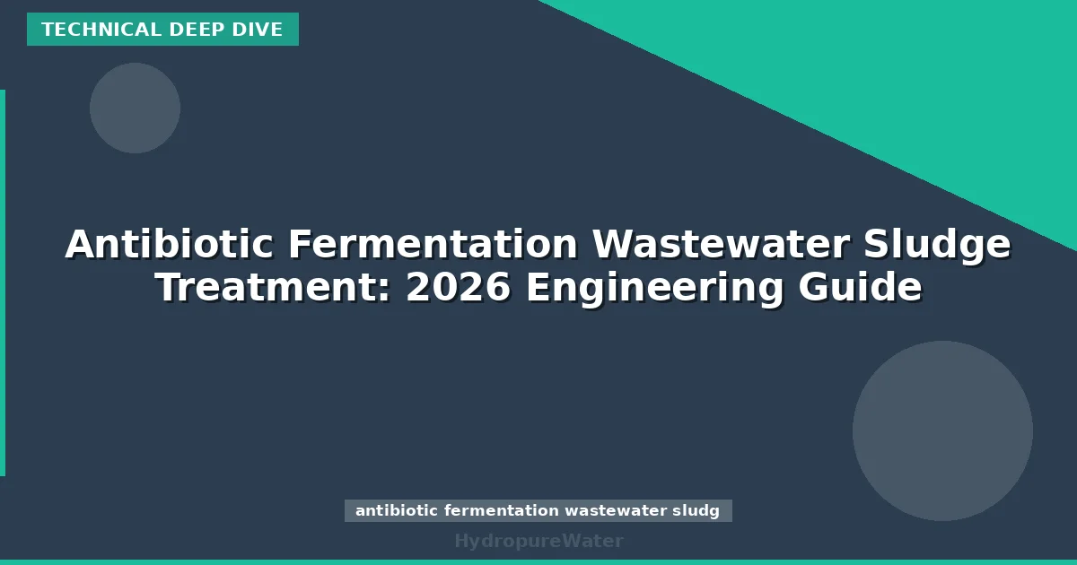 Antibiotic Fermentation Wastewater Sludge Treatment: 2026 Engineering Guide