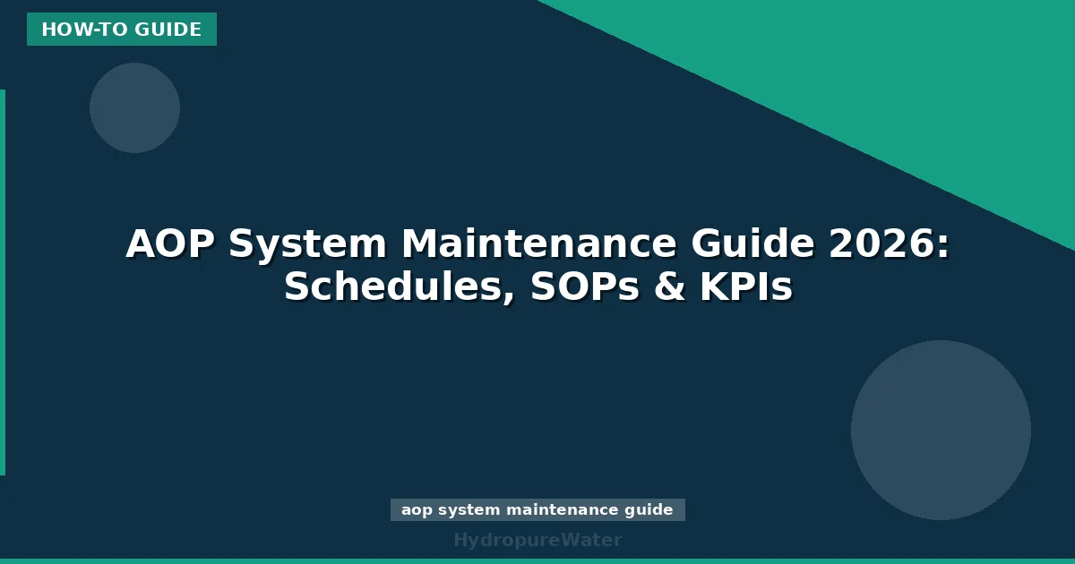 AOP System Maintenance Guide 2026: Schedules, SOPs & KPIs