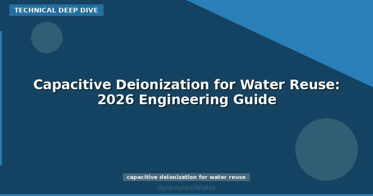 Capacitive Deionization for Water Reuse: 2026 Engineering Guide