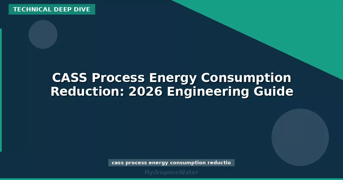 CASS Process Energy Consumption Reduction: 2026 Engineering Guide