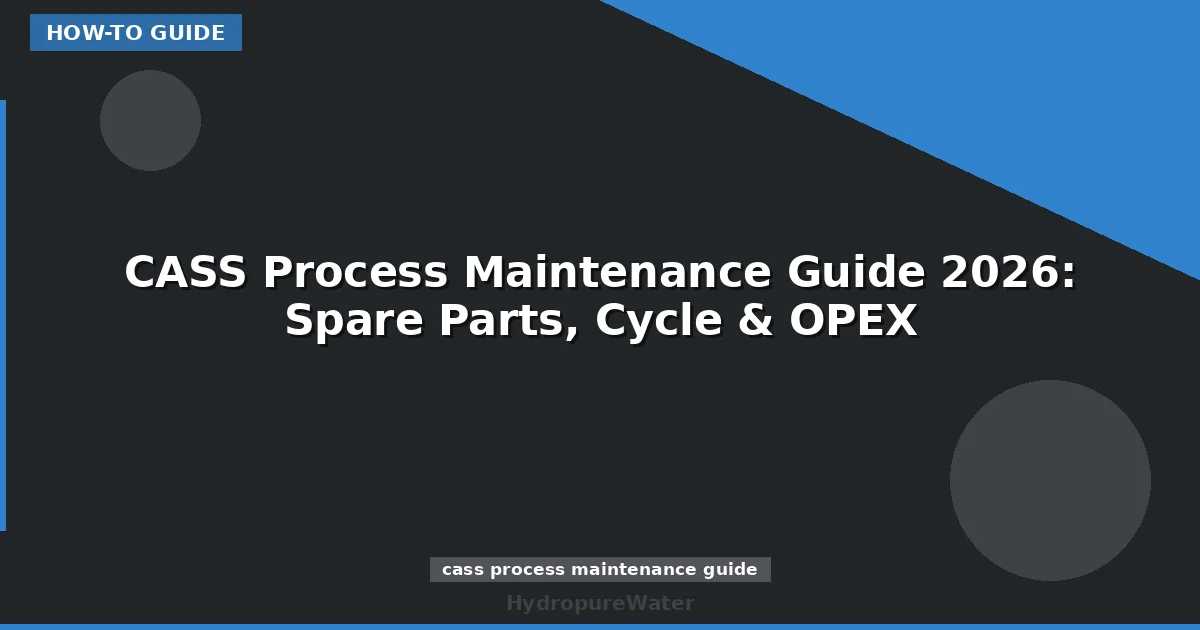 CASS Process Maintenance Guide 2026: Spare Parts, Cycle & OPEX