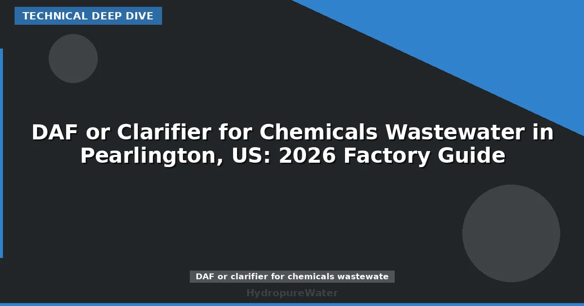 DAF or Clarifier for Chemicals Wastewater in Pearlington, US: 2026 Factory Guide