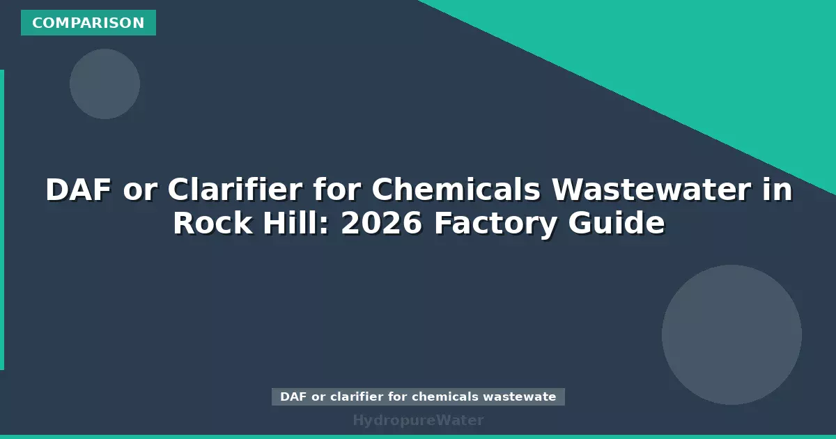 DAF or Clarifier for Chemicals Wastewater in Rock Hill: 2026 Factory Guide