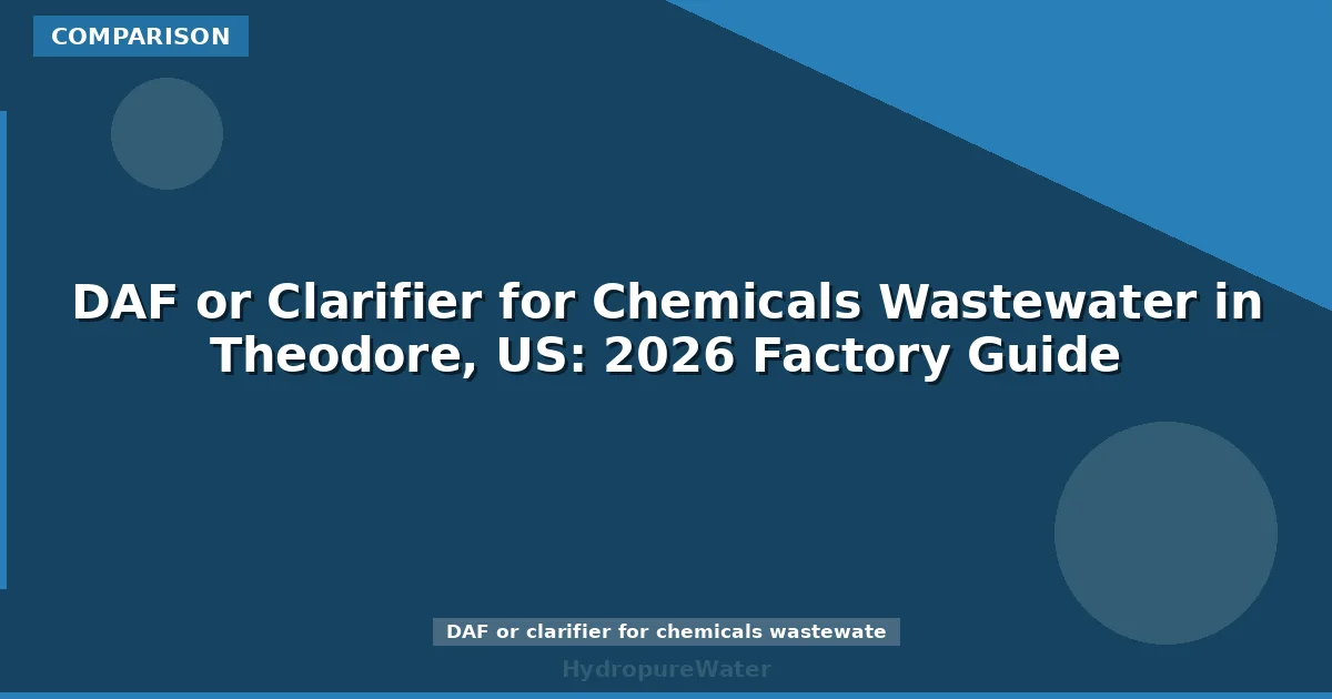 DAF or Clarifier for Chemicals Wastewater in Theodore, US: 2026 Factory Guide