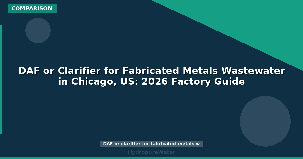 DAF or Clarifier for Fabricated Metals Wastewater in Chicago, US: 2026 Factory Guide