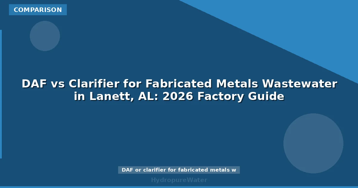 DAF vs Clarifier for Fabricated Metals Wastewater in Lanett, AL: 2026 Factory Guide