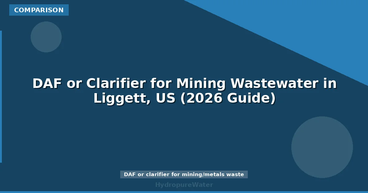DAF or Clarifier for Mining Wastewater in Liggett, US (2026 Guide)
