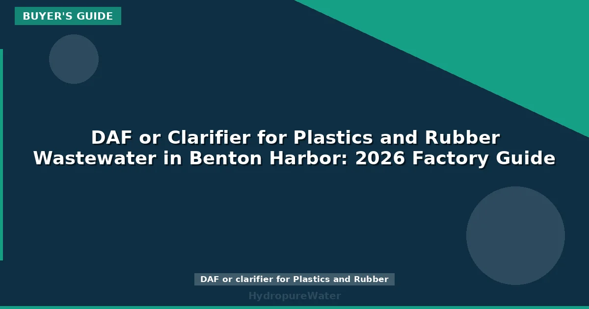 DAF or Clarifier for Plastics and Rubber Wastewater in Benton Harbor: 2026 Factory Guide