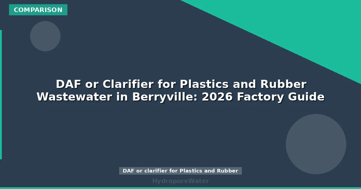 DAF or Clarifier for Plastics and Rubber Wastewater in Berryville: 2026 Factory Guide