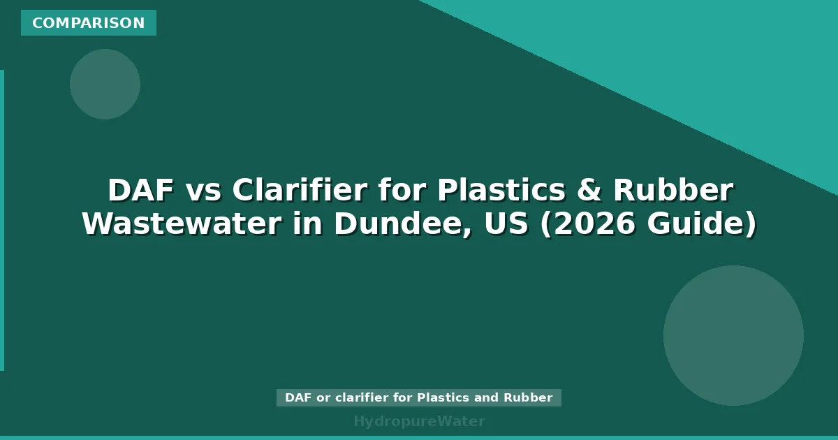 DAF vs Clarifier for Plastics & Rubber Wastewater in Dundee, US (2026 Guide)