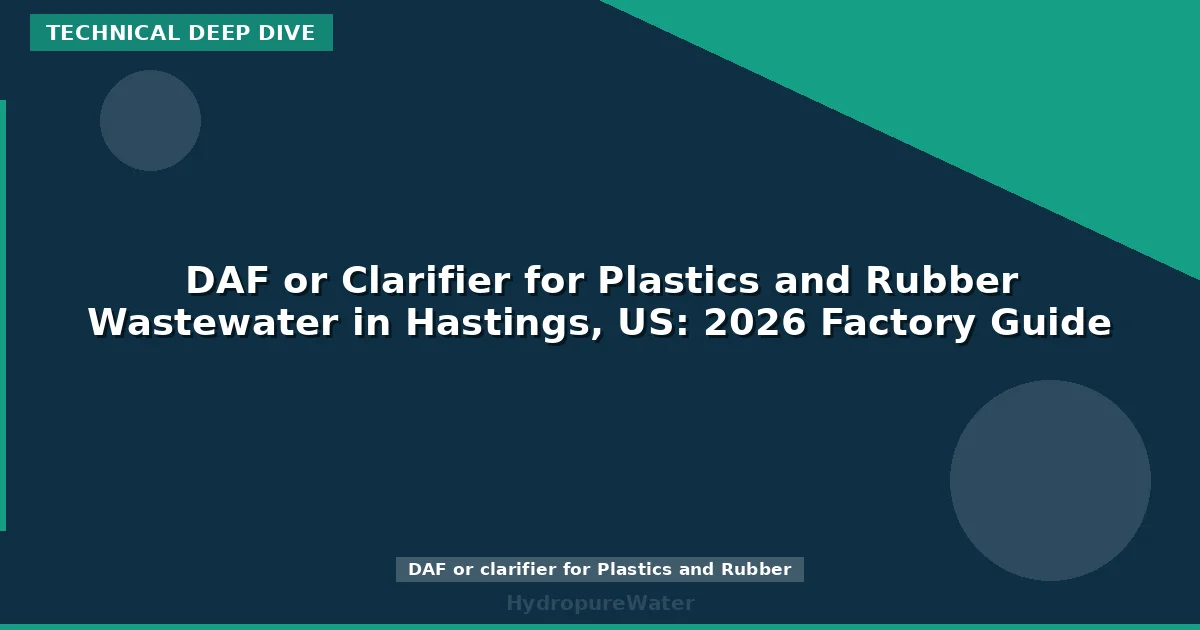 DAF or Clarifier for Plastics and Rubber Wastewater in Hastings, US: 2026 Factory Guide