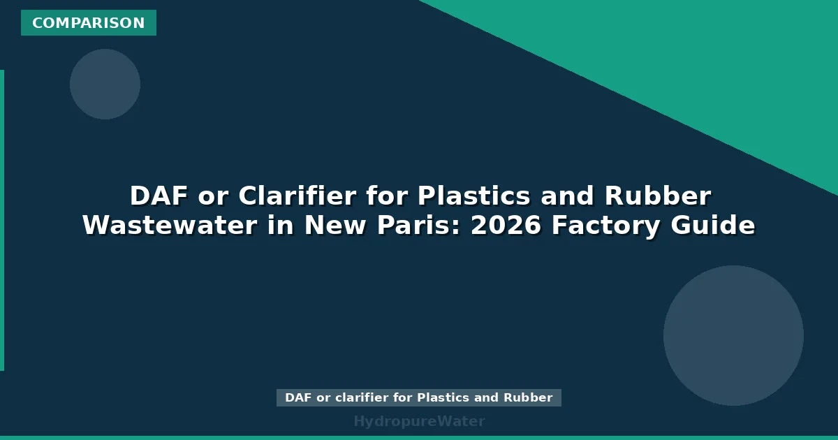 DAF or Clarifier for Plastics and Rubber Wastewater in New Paris: 2026 Factory Guide