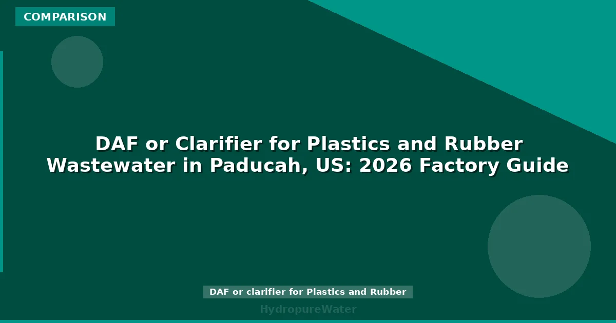 DAF or Clarifier for Plastics and Rubber Wastewater in Paducah, US: 2026 Factory Guide
