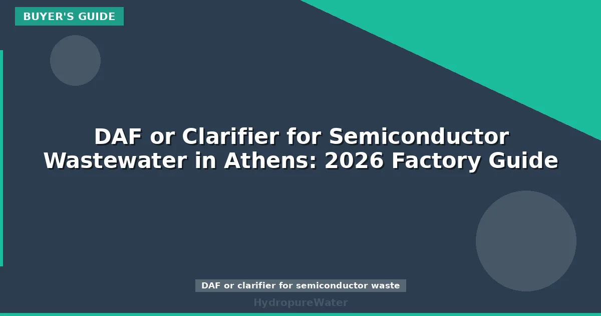 DAF or Clarifier for Semiconductor Wastewater in Athens: 2026 Factory Guide