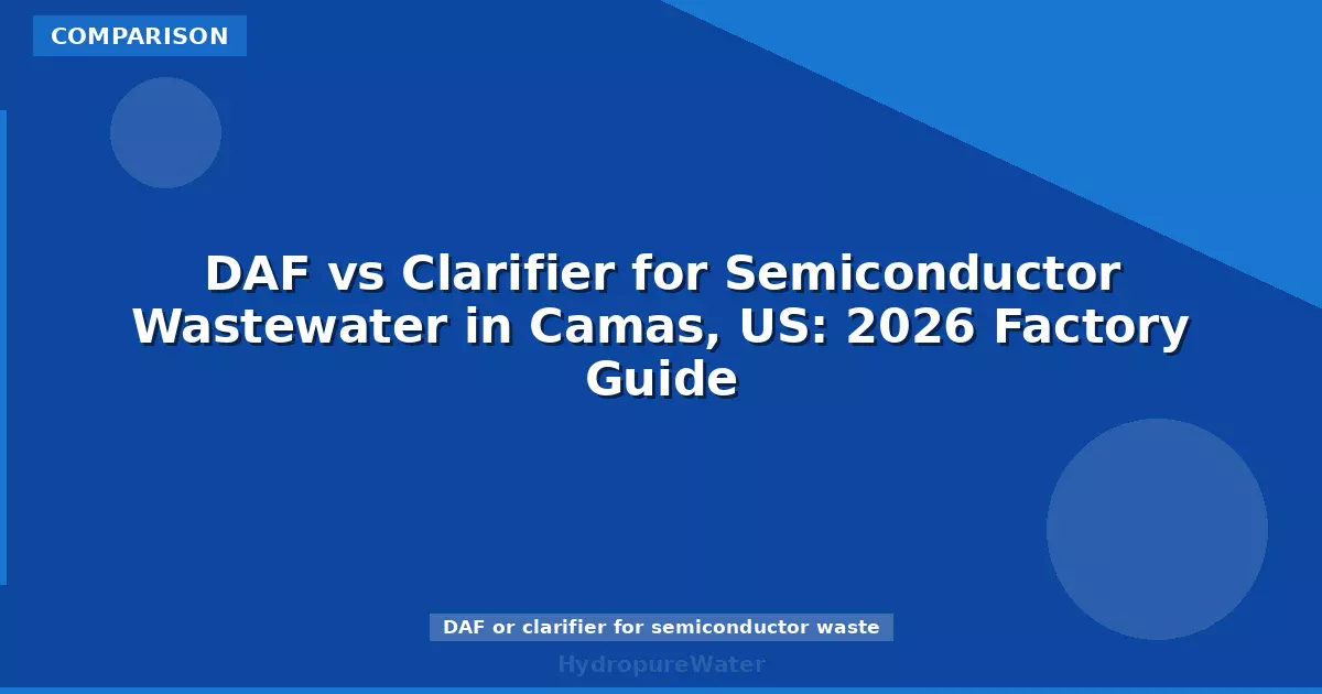 DAF vs Clarifier for Semiconductor Wastewater in Camas, US: 2026 Factory Guide