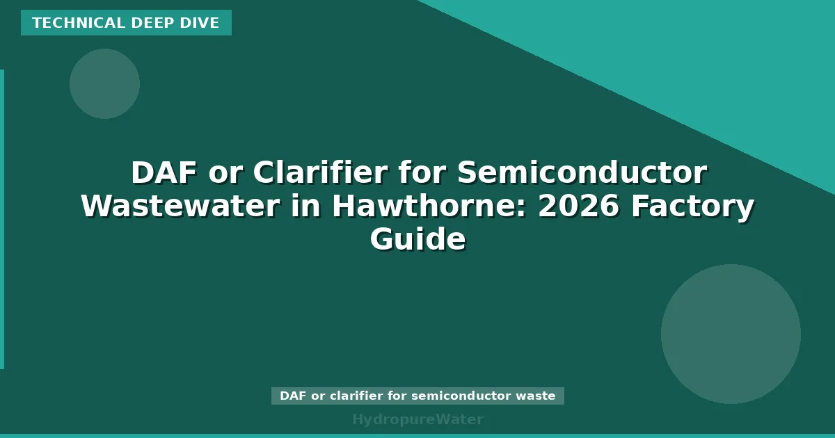 DAF or Clarifier for Semiconductor Wastewater in Hawthorne: 2026 Factory Guide