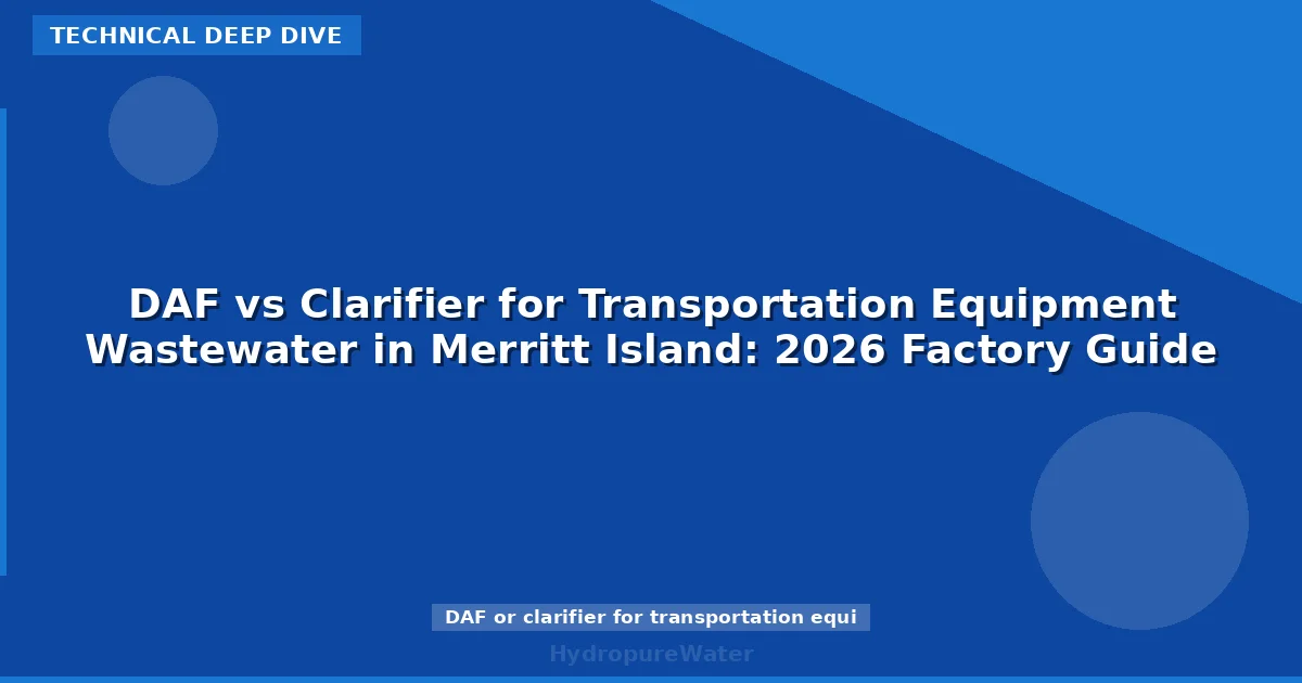 DAF vs Clarifier for Transportation Equipment Wastewater in Merritt Island: 2026 Factory Guide
