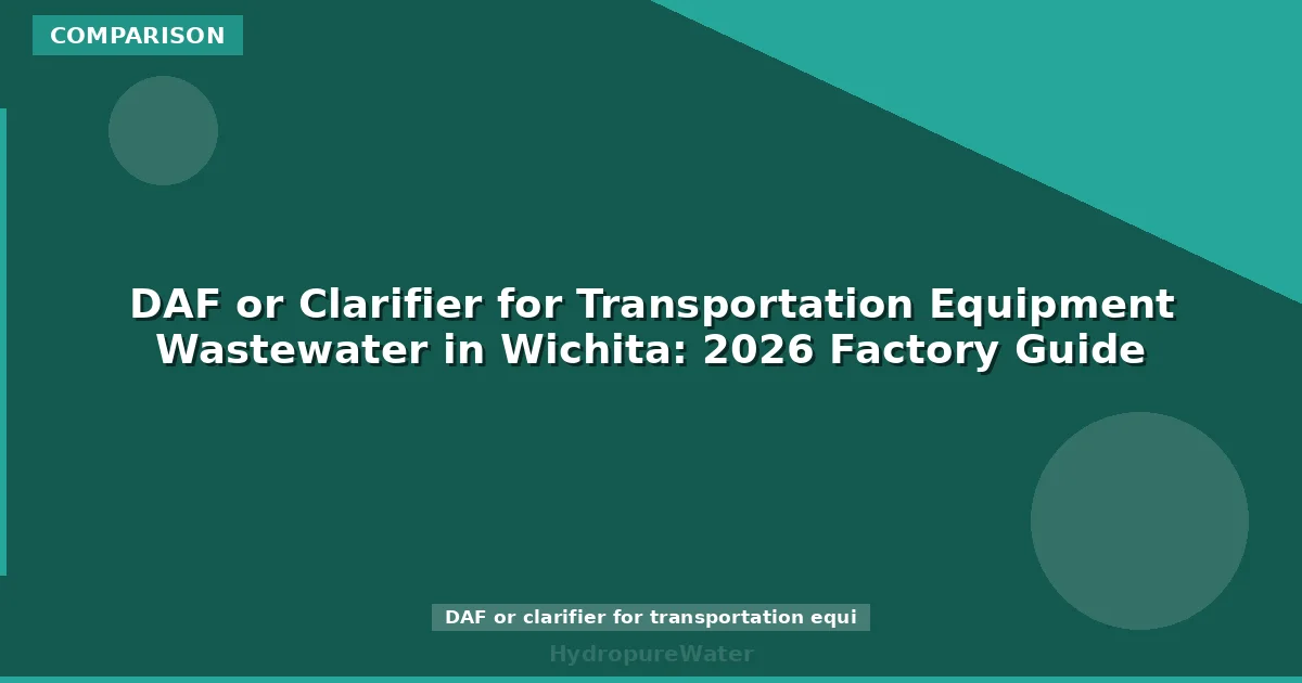 DAF or Clarifier for Transportation Equipment Wastewater in Wichita: 2026 Factory Guide