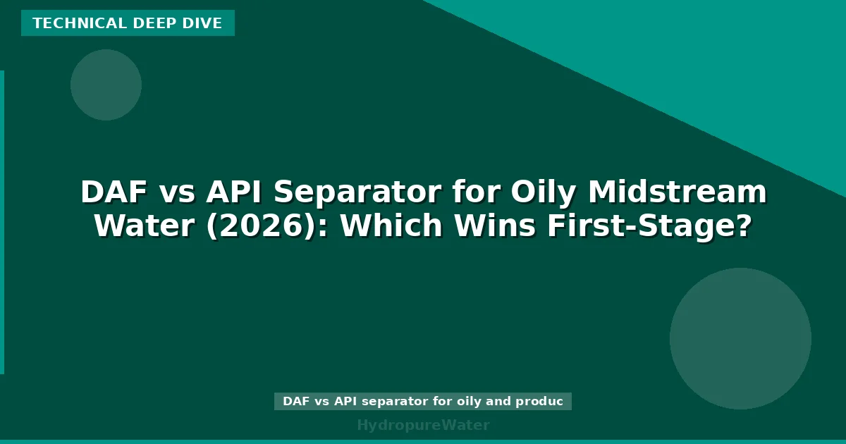 DAF vs API Separator for Oily Midstream Water (2026): Which Wins First-Stage?