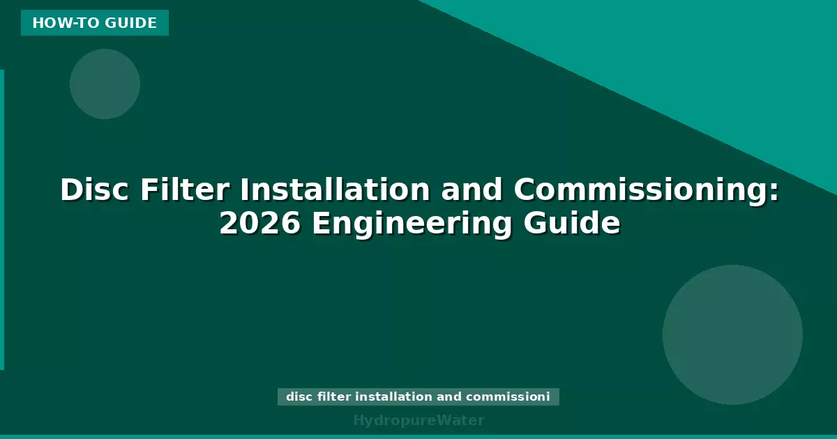 Disc Filter Installation and Commissioning: 2026 Engineering Guide