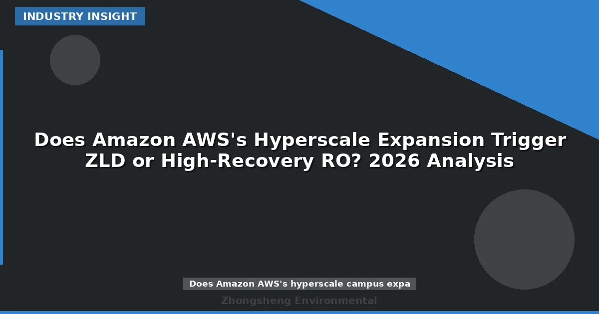 Does Amazon AWS's Hyperscale Expansion Trigger ZLD or High-Recovery RO? 2026 Analysis