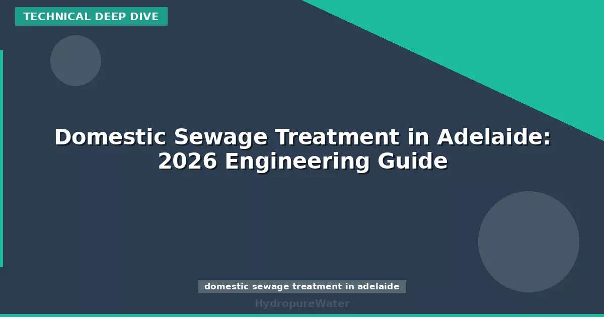 Domestic Sewage Treatment in Adelaide: 2026 Engineering Guide