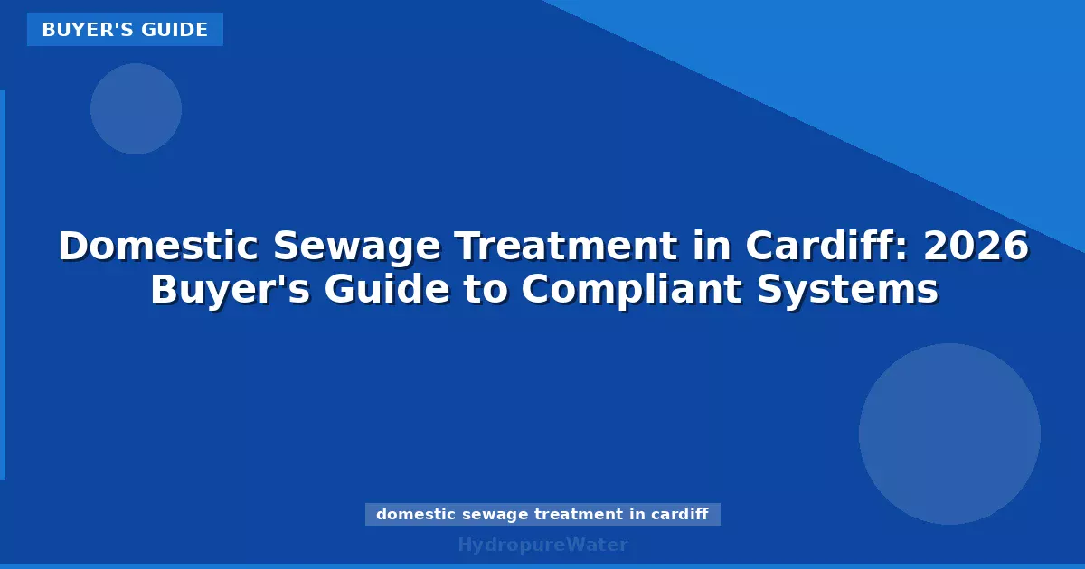 Domestic Sewage Treatment in Cardiff: 2026 Buyer's Guide to Compliant Systems