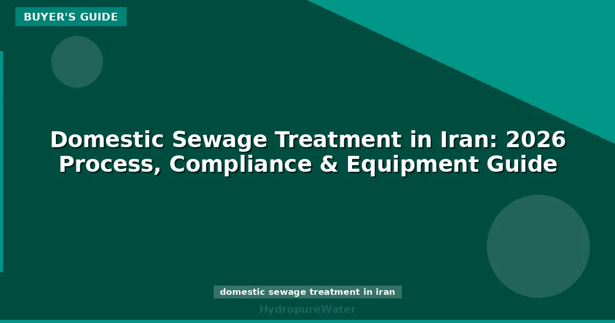 Domestic Sewage Treatment in Iran: 2026 Process, Compliance & Equipment Guide