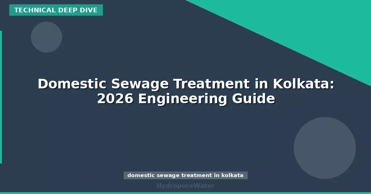 Domestic Sewage Treatment in Kolkata: 2026 Engineering Guide