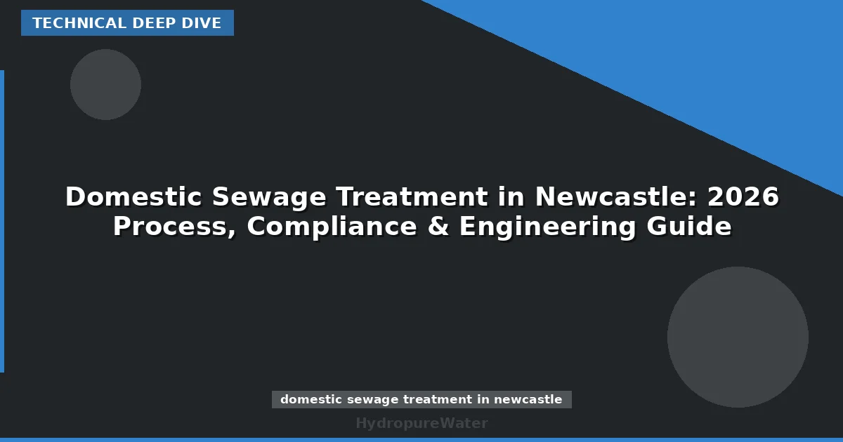 Domestic Sewage Treatment in Newcastle: 2026 Process, Compliance & Engineering Guide