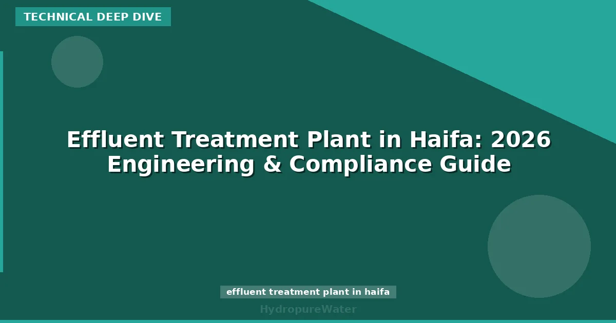 Effluent Treatment Plant in Haifa: 2026 Engineering & Compliance Guide