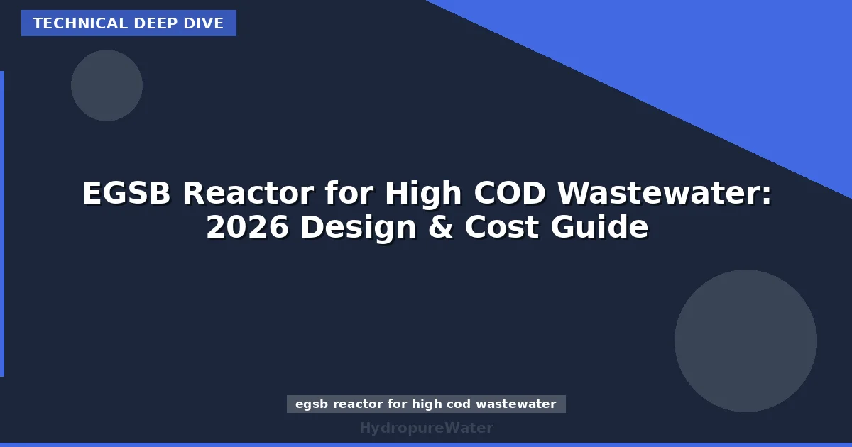 EGSB Reactor for High COD Wastewater: 2026 Design & Cost Guide