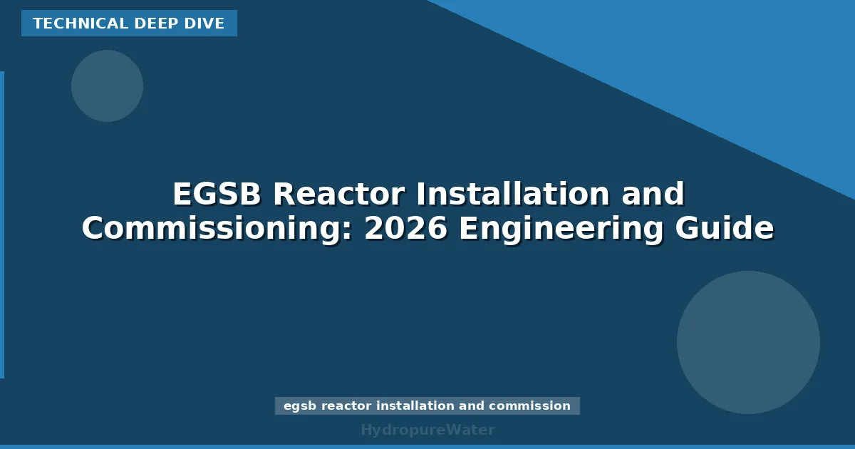 EGSB Reactor Installation and Commissioning: 2026 Engineering Guide